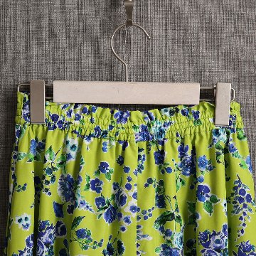 『Resortir』long skirt LIME YELLO画像