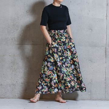 『Resortir』long skirt BLACK画像