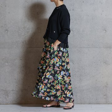 『Resortir』long skirt BLACK画像