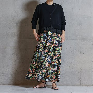 『Resortir』long skirt BLACK画像