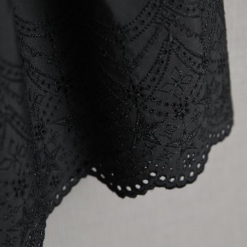 『Stella scallop』 tiered skirt BLACK画像