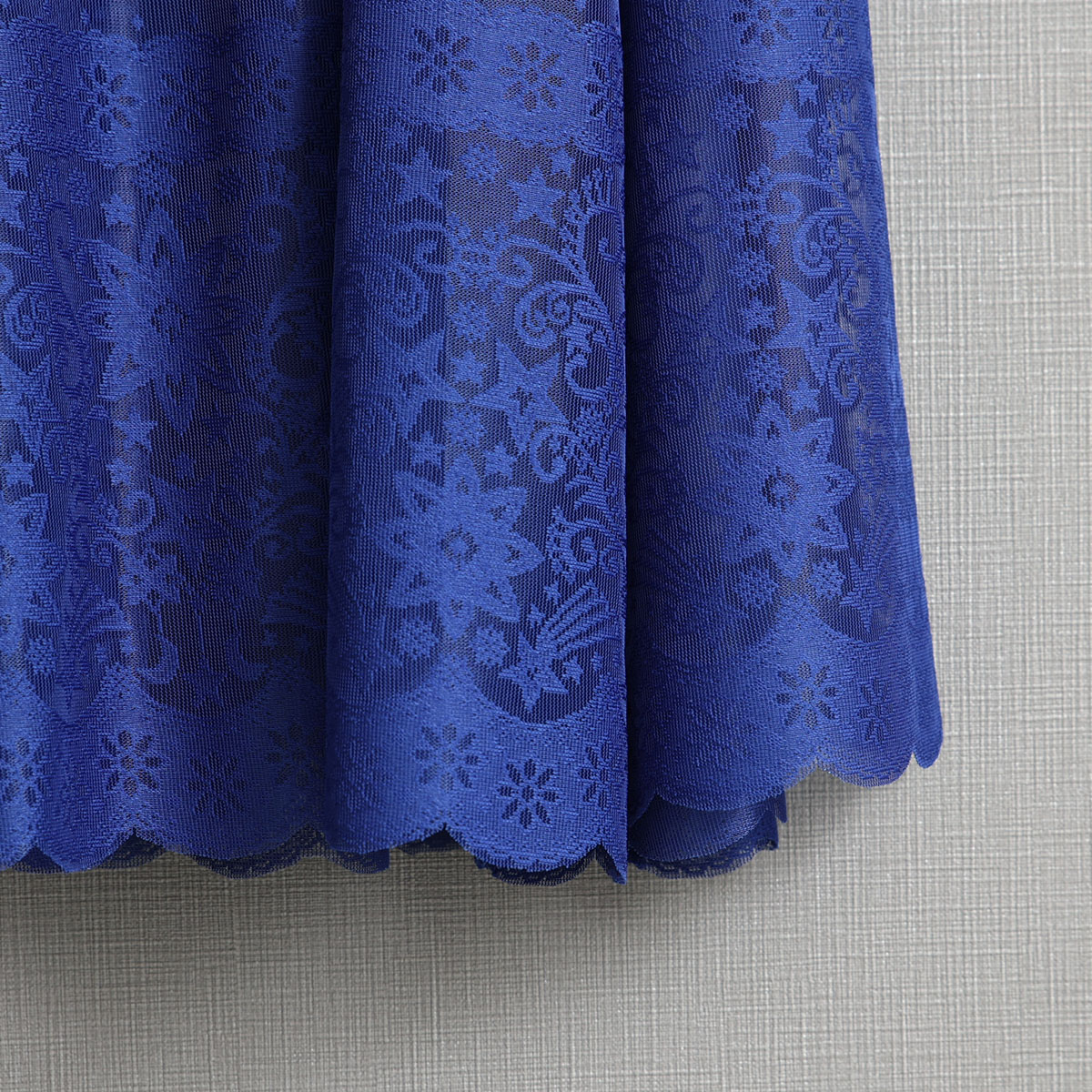 『Trellis lace』 suspenders tuck long skirt BLUE画像