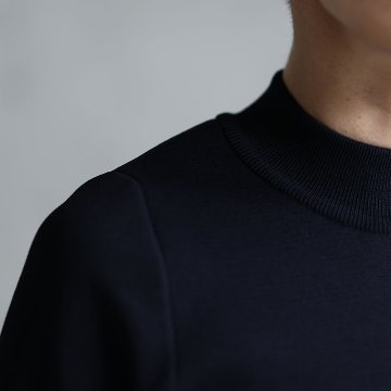 『Earring cuffs　knit』 High-neck knit　NAVYの画像