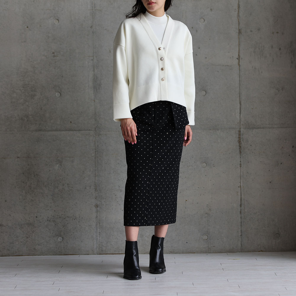 『Stella dot double cloth』 Straight skirt BLACK | CHONO ONLINE SHOP