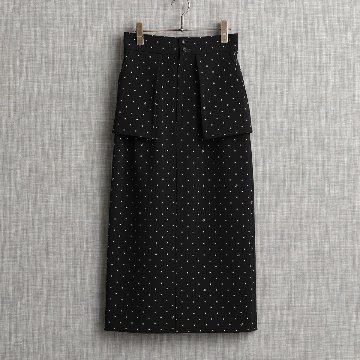 『Stella dot double cloth』 Straight skirt BLACK | CHONO ONLINE SHOP