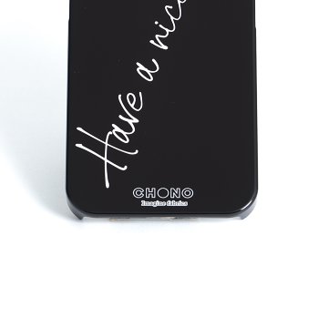 11月下旬お届け予定ご受注商品『Have a nice day BLACK』 iphone hard case画像