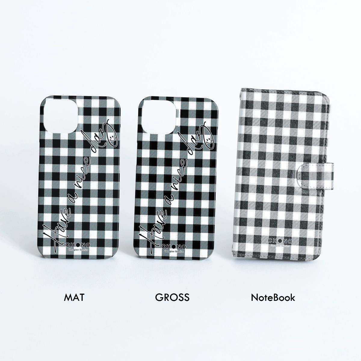 １１月下旬お届け予定ご受注商品『Have a nice day WHITE×BLACK』 iphone hard case画像