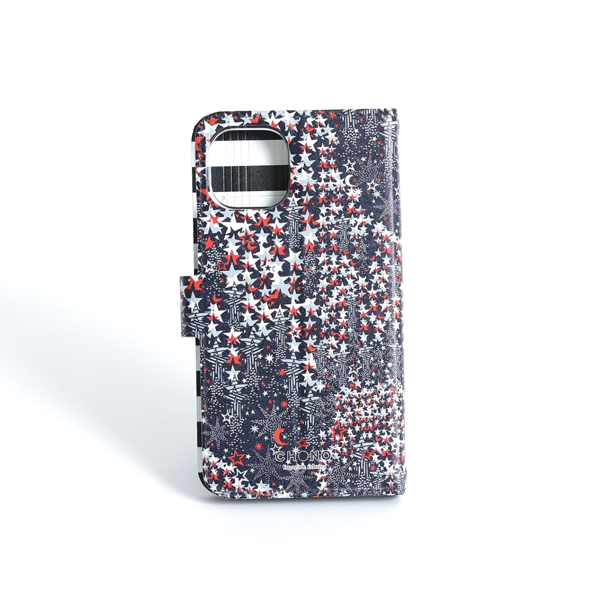11月下旬お届け予定ご受注商品『Fly me to the moon BLACK×RED』 iphone notebook type case画像