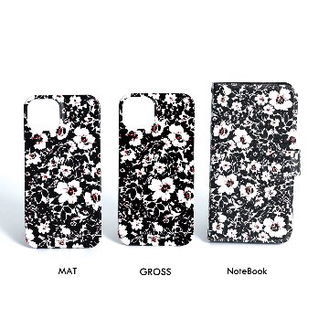 11月下旬お届け予定ご受注商品『Hachidori BLACK』 iphone notebook type case画像