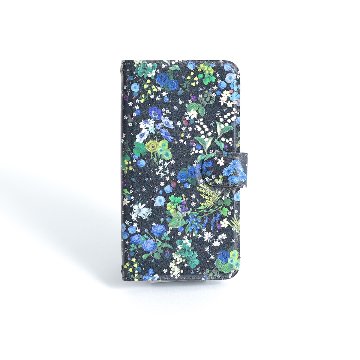 11月下旬お届け予定ご受注商品『Actress flower BLUE』 iphone notebook type case画像