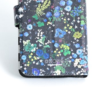11月下旬お届け予定ご受注商品『Actress flower BLUE』 iphone notebook type case画像