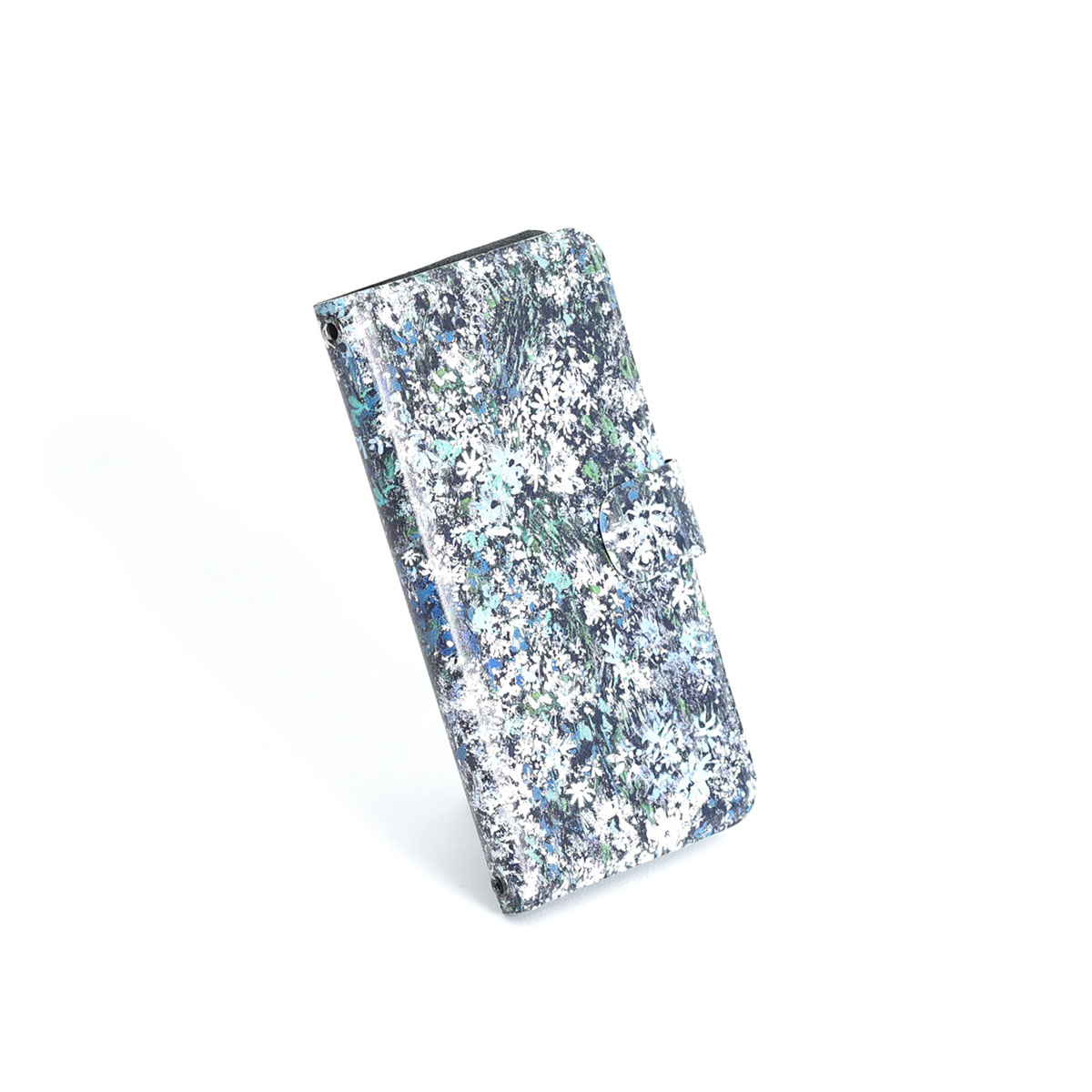 11月下旬お届け予定ご受注商品『Éternel flower BLUE』 iphone notebook type case画像