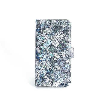 11月下旬お届け予定ご受注商品『Éternel flower BLUE』 iphone notebook type case画像