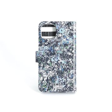 11月下旬お届け予定ご受注商品『Éternel flower BLUE』 iphone notebook type case画像