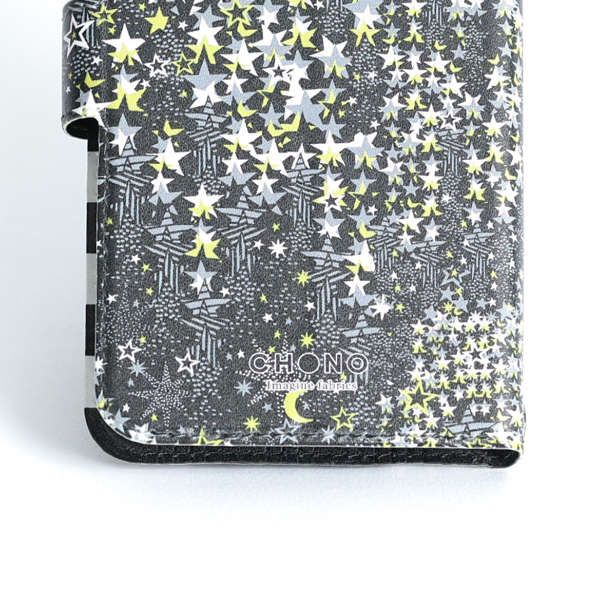 11月下旬お届け予定ご受注商品『Fly me to the moon BLACK×MUSTARD』 Android notebook type case画像