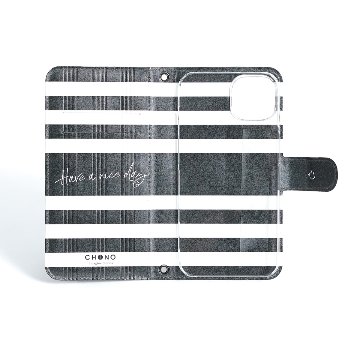 11月下旬お届け予定ご受注商品『HALLO　WHITE×BLACK』 Android notebook type case画像