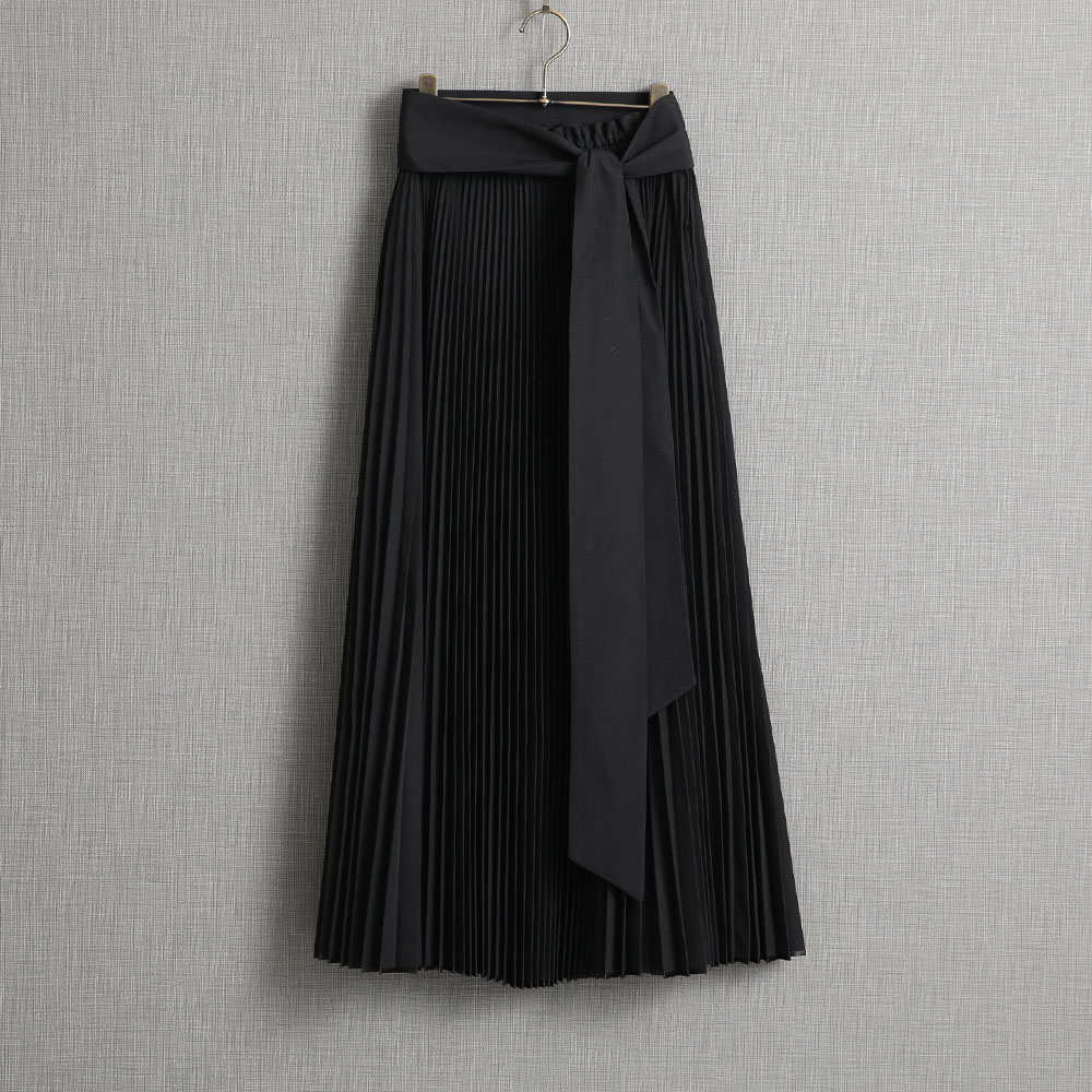 Wrap pleats long skirtロングスカート