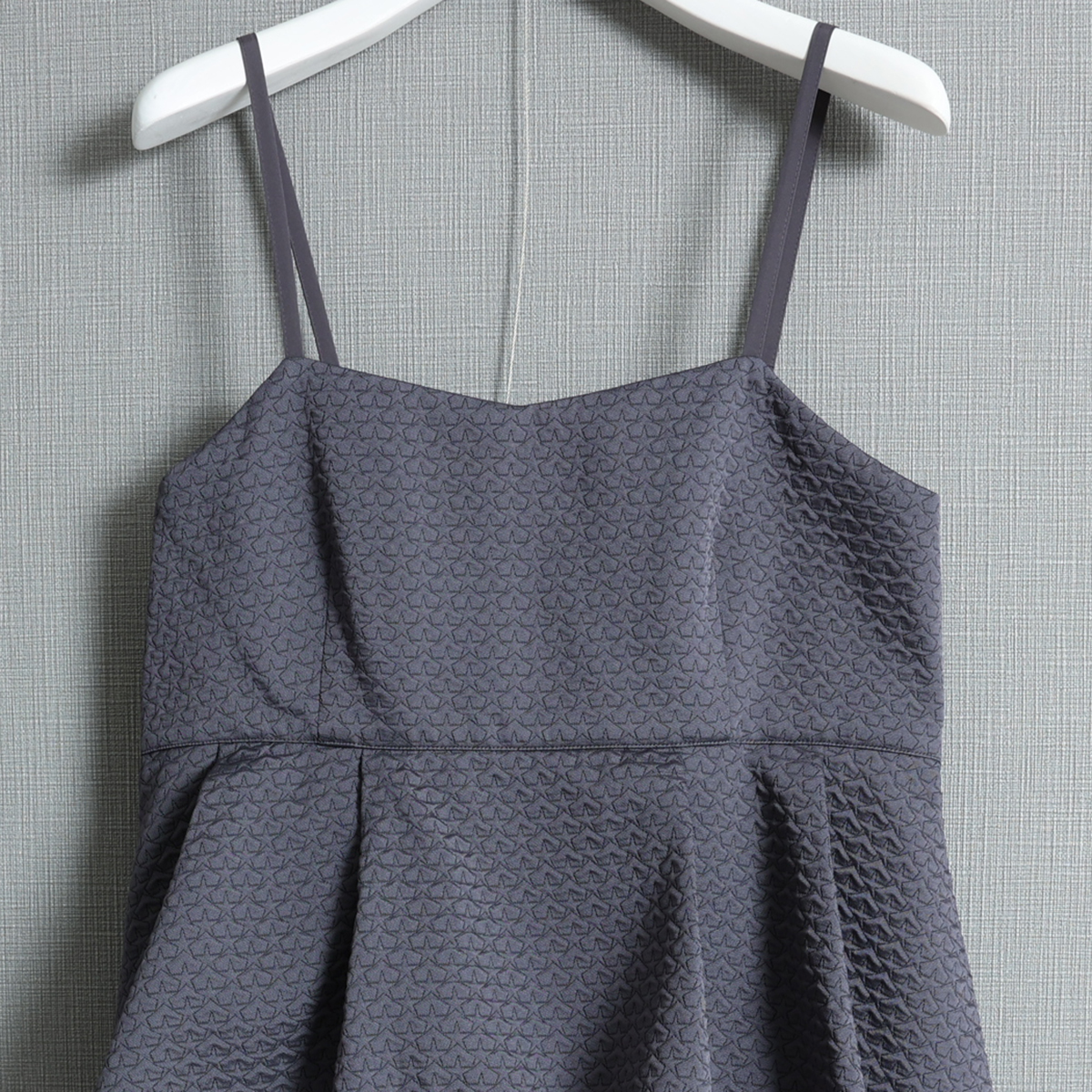 『Stella matelasse』 peplum camisole dress C-GRAY画像