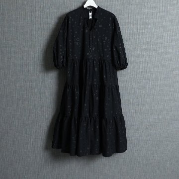 『Bellis』 tiered dress BLACK画像