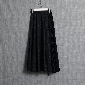 『Bellis』 pleats wrap skirt BLACK画像