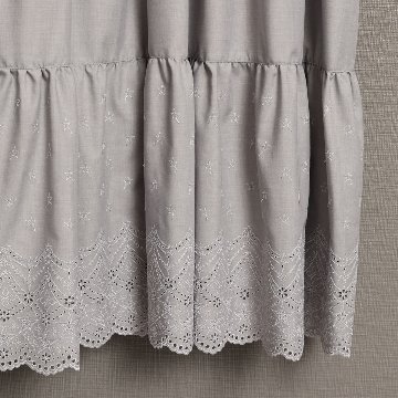 『Stella scallop』 Tiered dress L-GRAYの画像