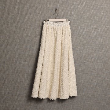 『Feather flower jacquard 』 Circular long skirt ECRUの画像