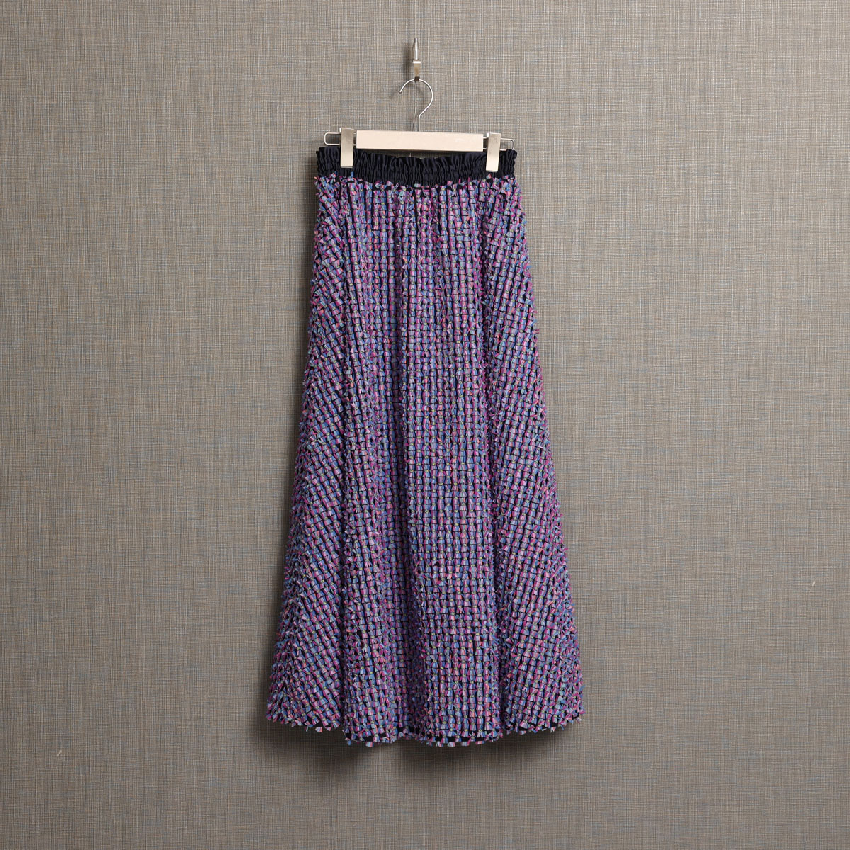 『Feather flower jacquard 』 Circular long skirt MULTIの画像