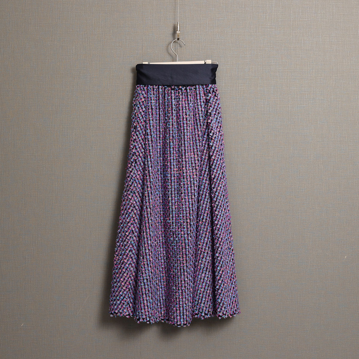 『Feather flower jacquard 』 Circular long skirt MULTIの画像