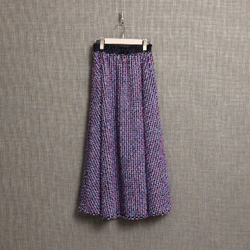 『Feather flower jacquard 』 Circular long skirt MULTIの画像