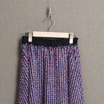 『Feather flower jacquard 』 Circular long skirt MULTIの画像