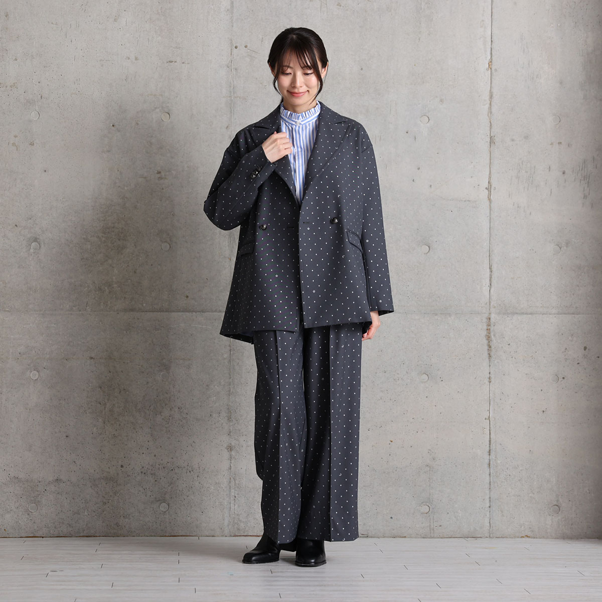 『Stella dot』 Wide pants GRAYの画像