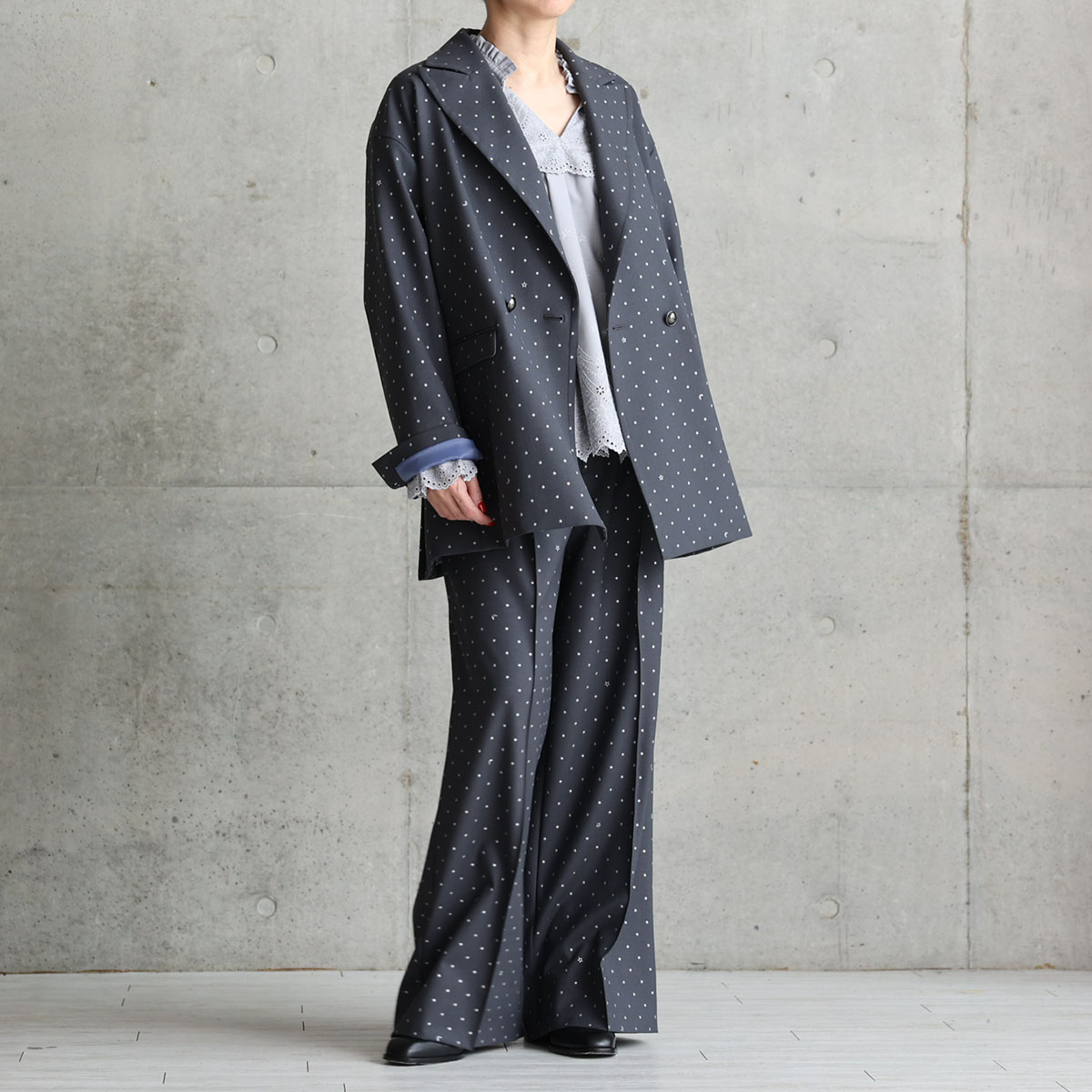 『Stella dot』 Wide pants GRAYの画像