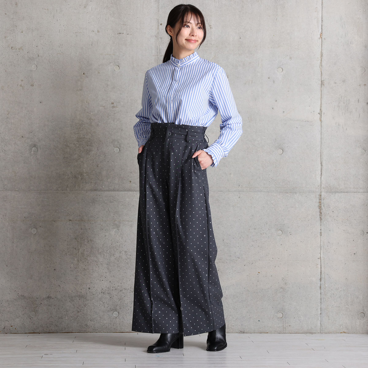 『Stella dot』 Wide pants GRAYの画像