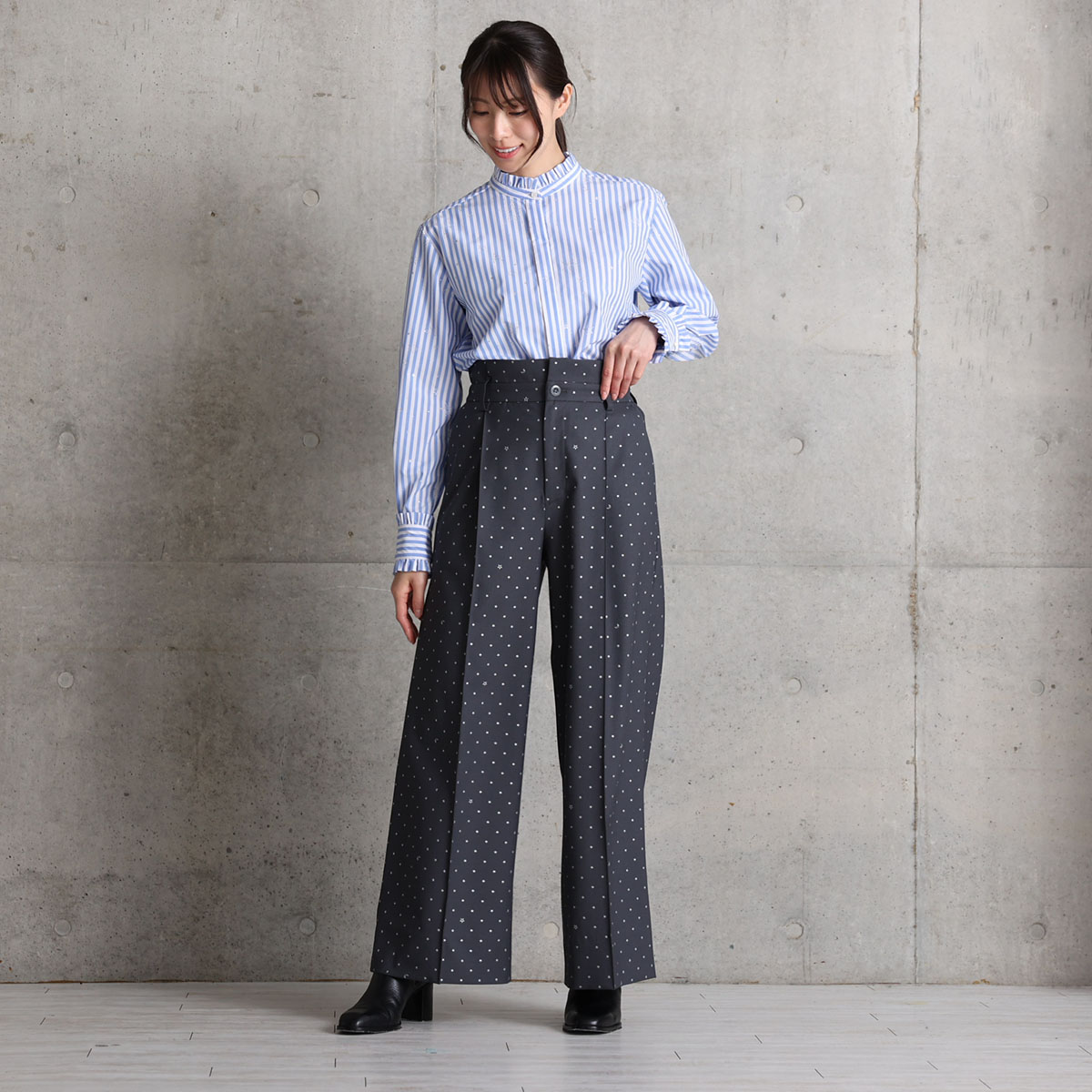 『Stella dot』 Wide pants GRAYの画像