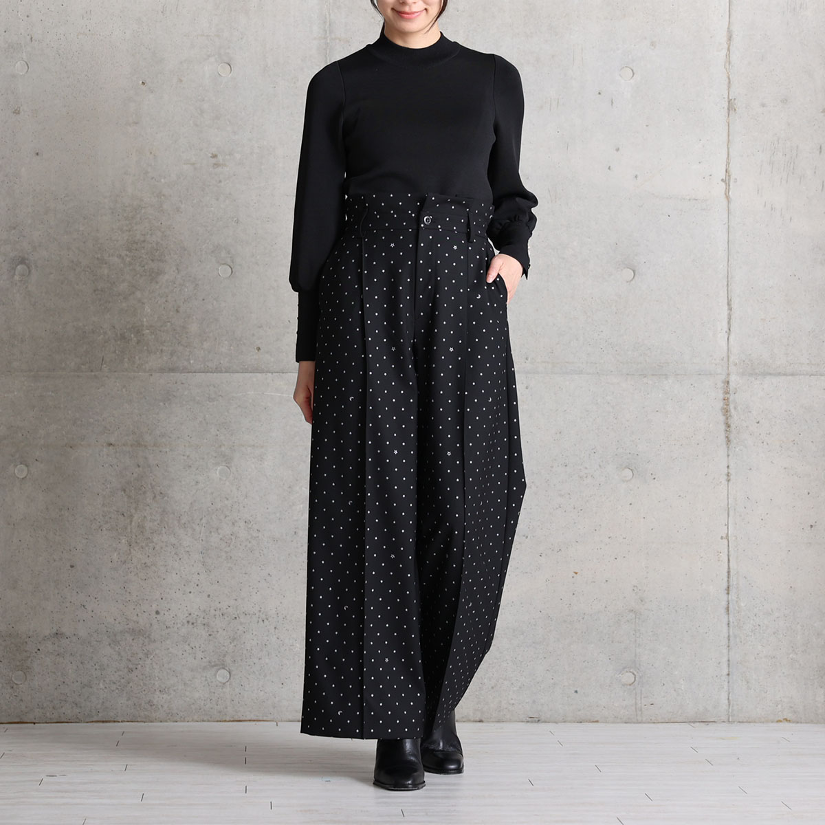 『Stella dot』 Wide pants BLACKの画像