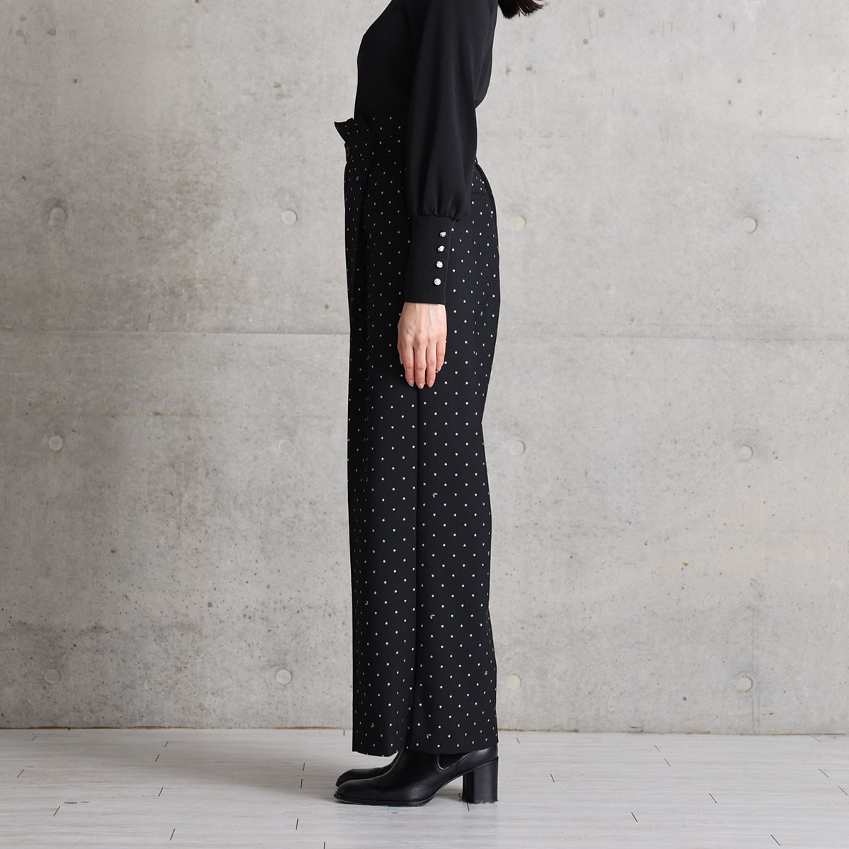 『Stella dot』 Wide pants BLACKの画像