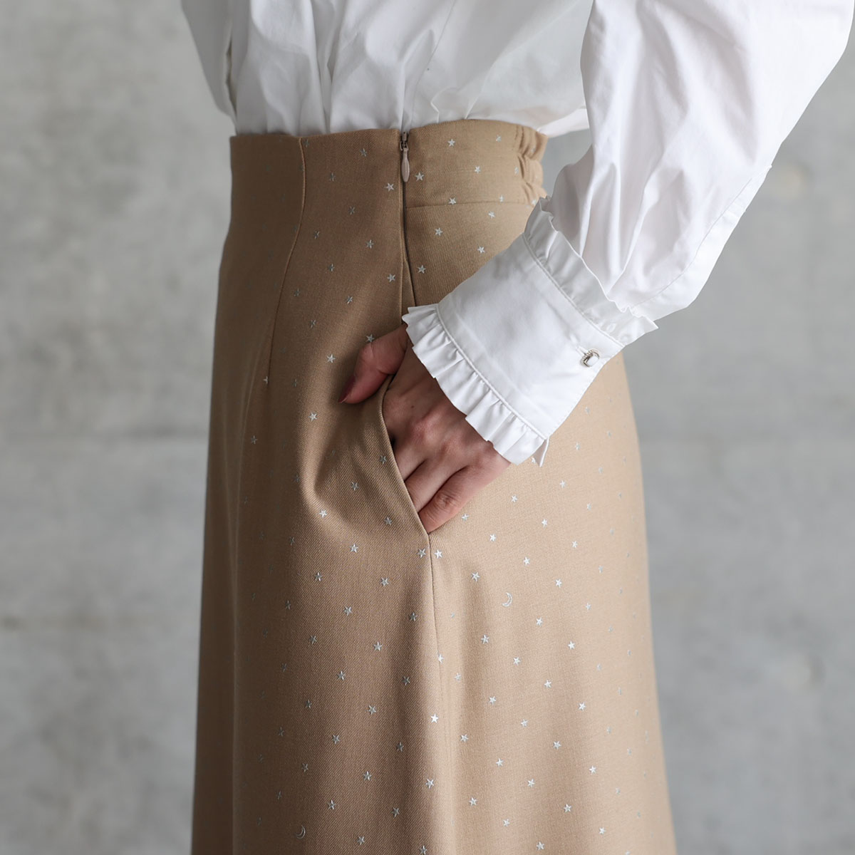 『Stella dot』 A-line skirt CAMELの画像