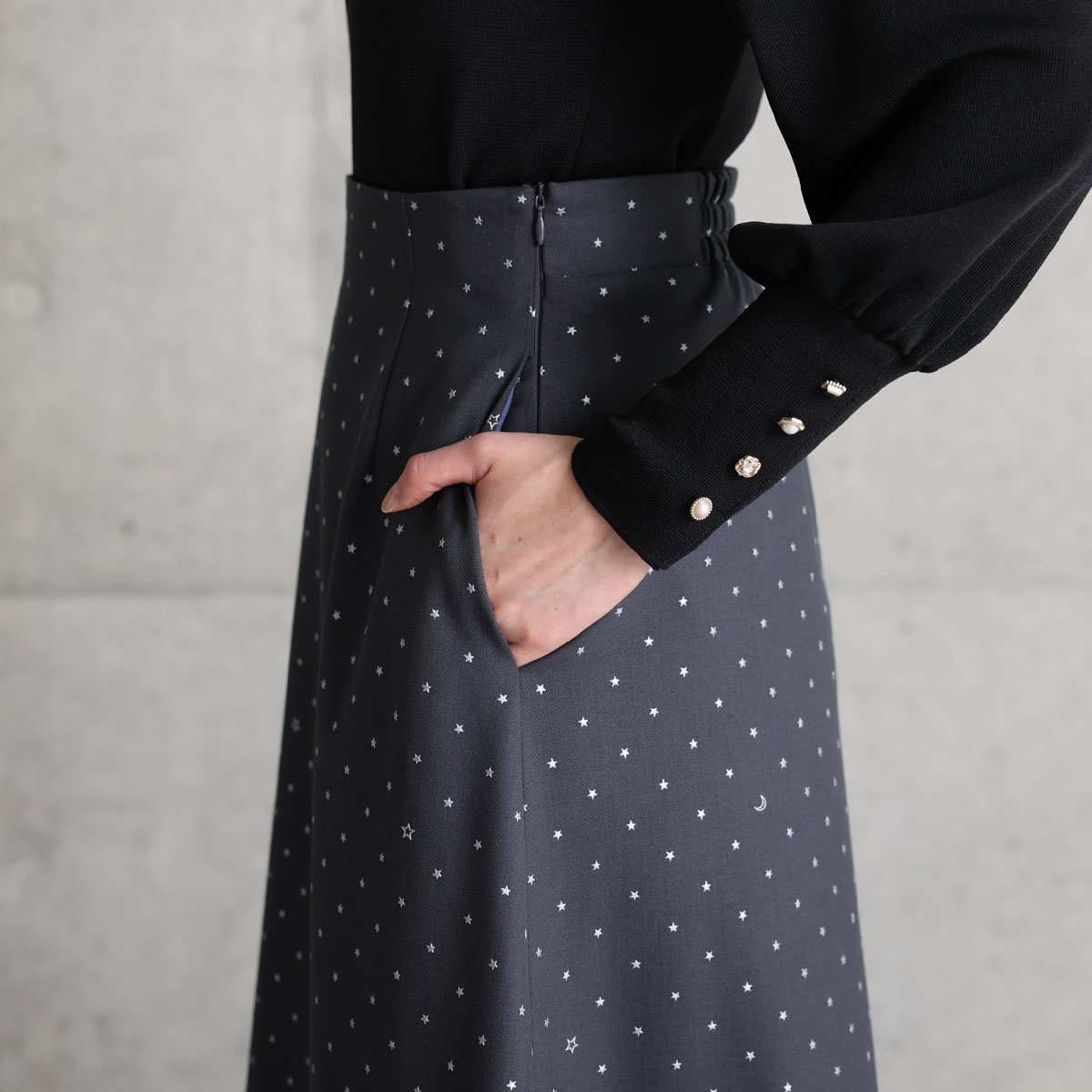 『Stella dot』 A-line skirt GRAYの画像