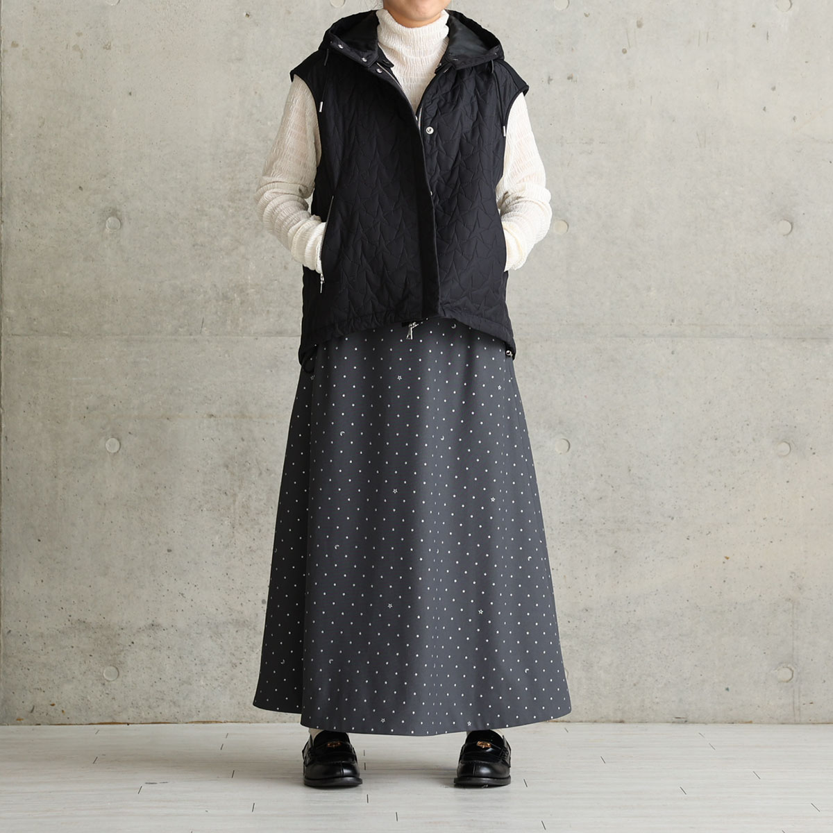 『Stella dot』 A-line skirt GRAYの画像