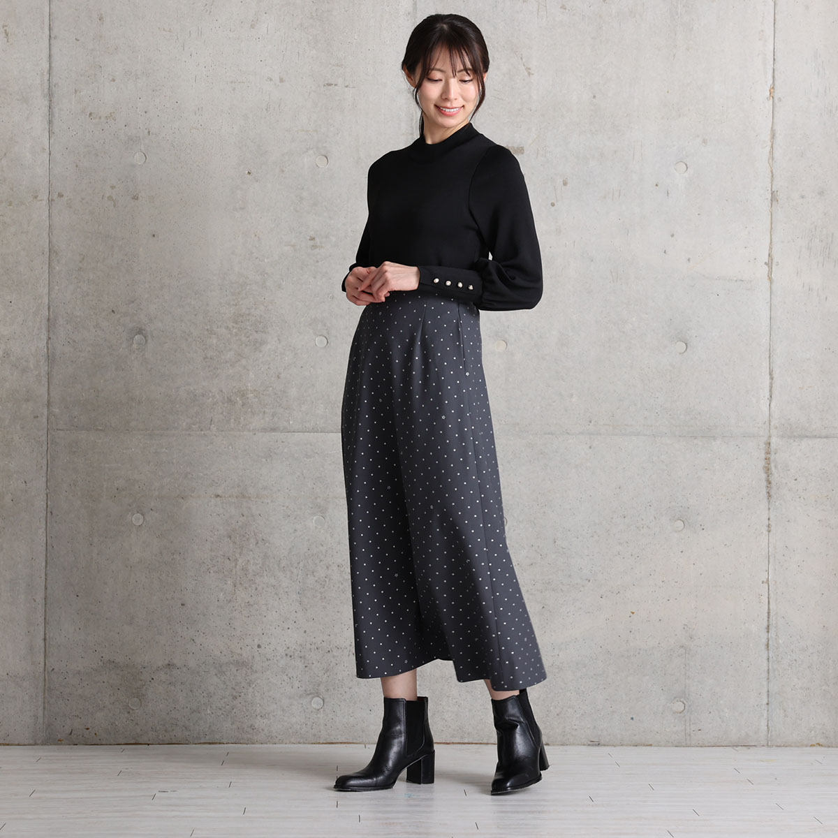 『Stella dot』 A-line skirt GRAYの画像