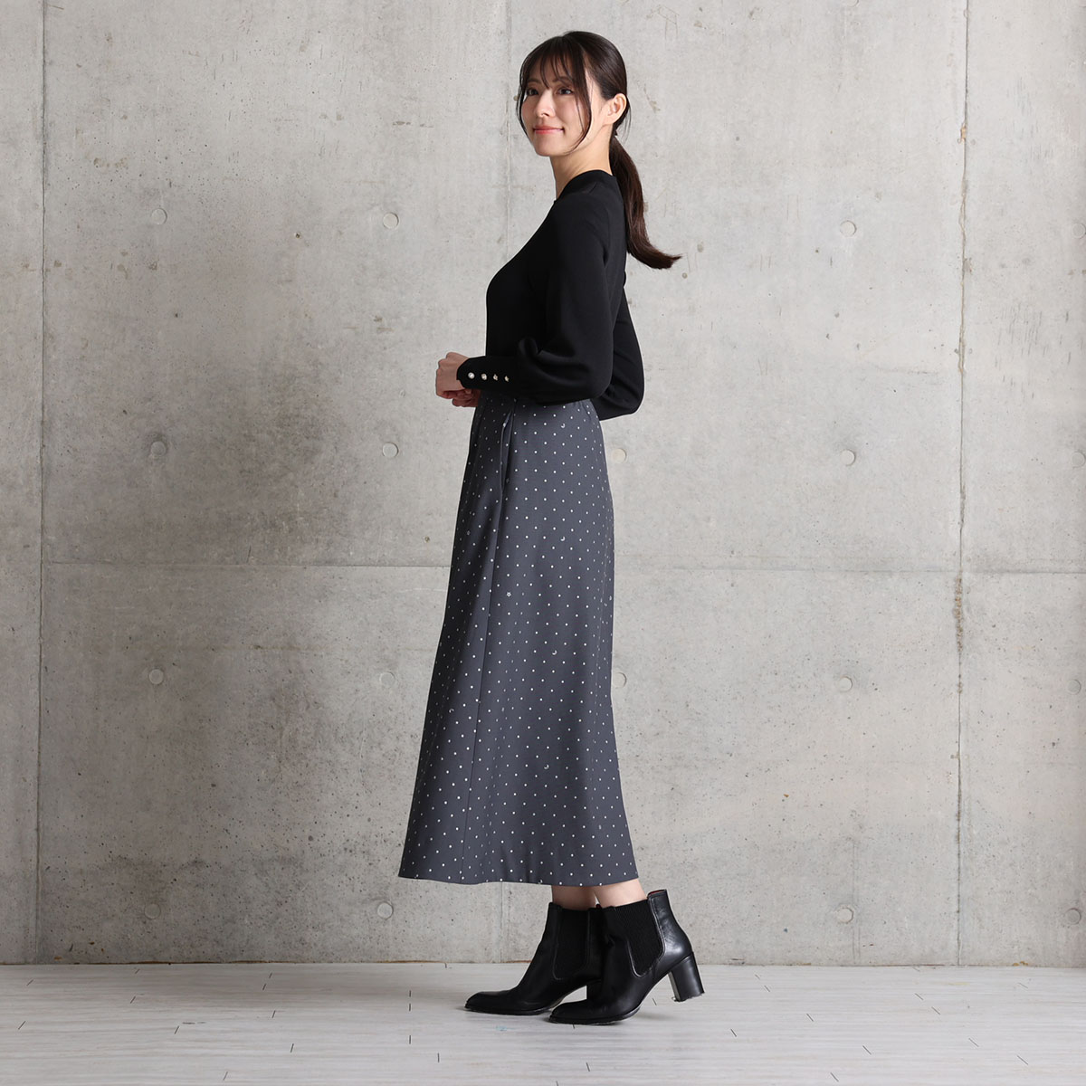 『Stella dot』 A-line skirt GRAYの画像