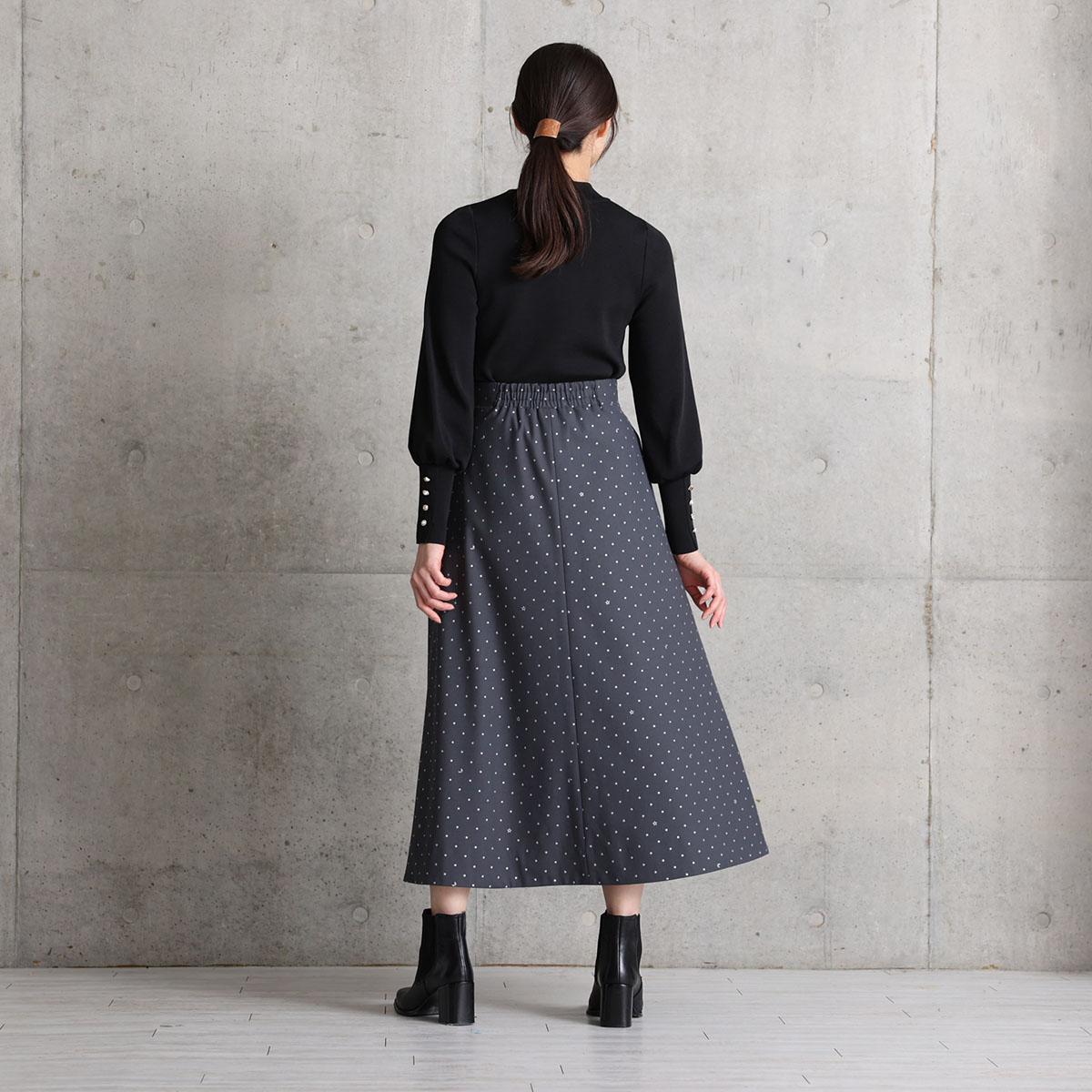 『Stella dot』 A-line skirt GRAYの画像