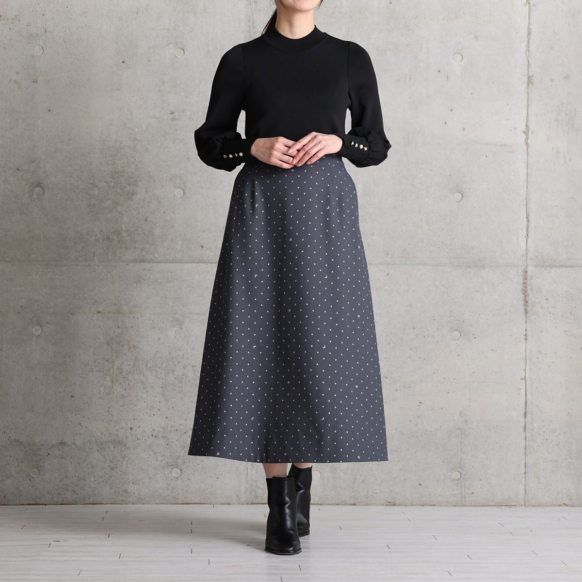 『Stella dot』 A-line skirt GRAYの画像