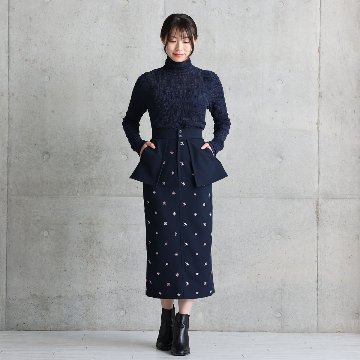 『The happy prince』 Straight skirt NAVYの画像