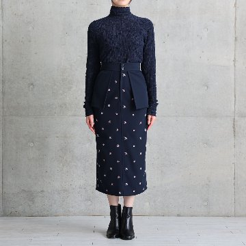 『The happy prince』 Straight skirt NAVYの画像