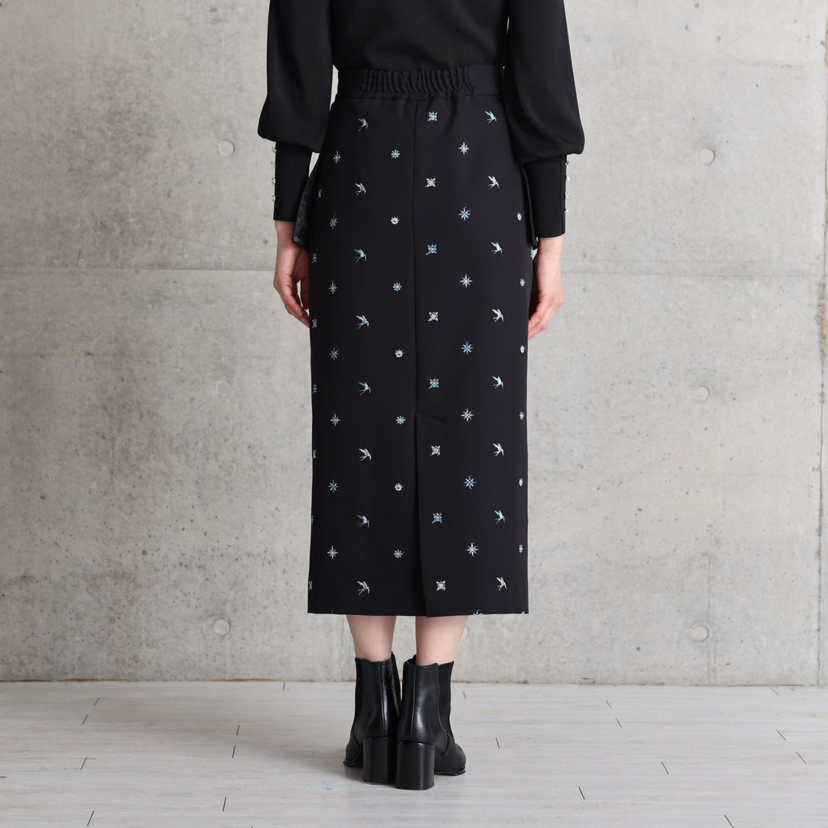 『The happy prince』 Straight skirt BLACKの画像