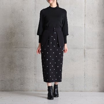 『The happy prince』 Straight skirt BLACKの画像