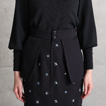 『The happy prince』 Straight skirt BLACKの画像