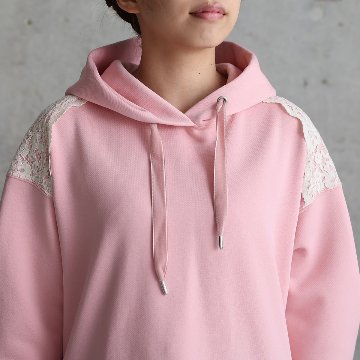 『Back lace 』 Hoodie PINKの画像