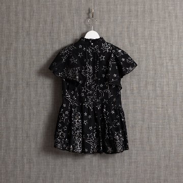 『Blanche』 Stand collar blouse BLACKの画像